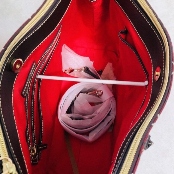 Dooney & Bourke Willa Satchel Bourdeaux NWT - Picture 5 of 7